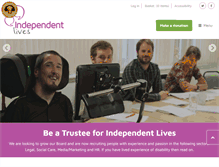 Tablet Screenshot of independentlives.org